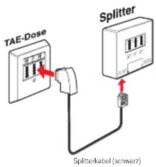 T-Mobile Speedport W 504V - Splitter an die Telefondose anschließen - 1