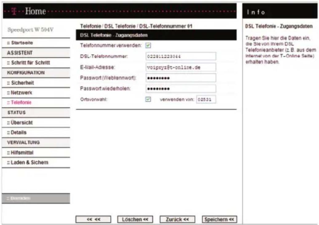 T-Mobile Speedport W 504V - DSL-Telefonie - 2