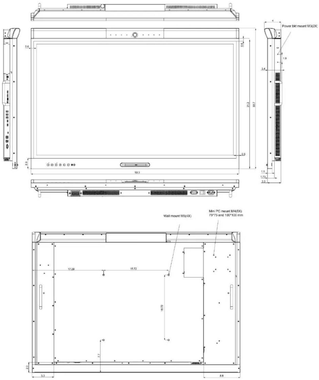 Avocor AVW-5555 - Supported Timings - 1