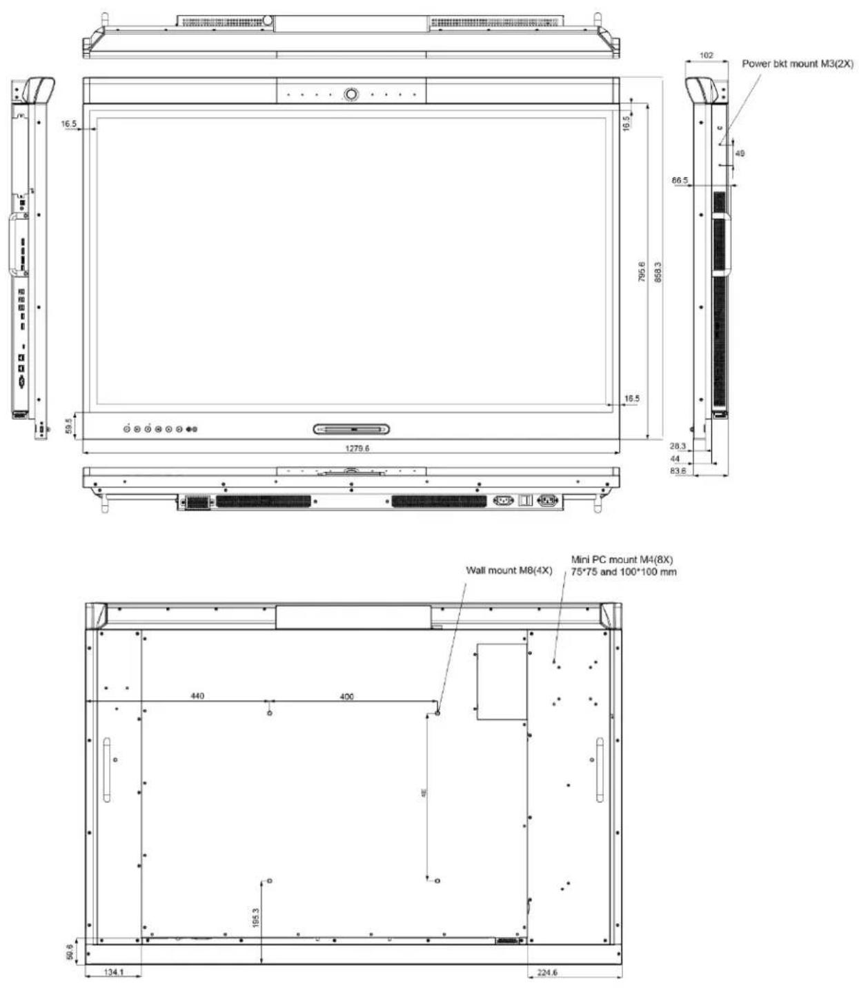 Avocor AVW-5555 - Supported Timings - 2