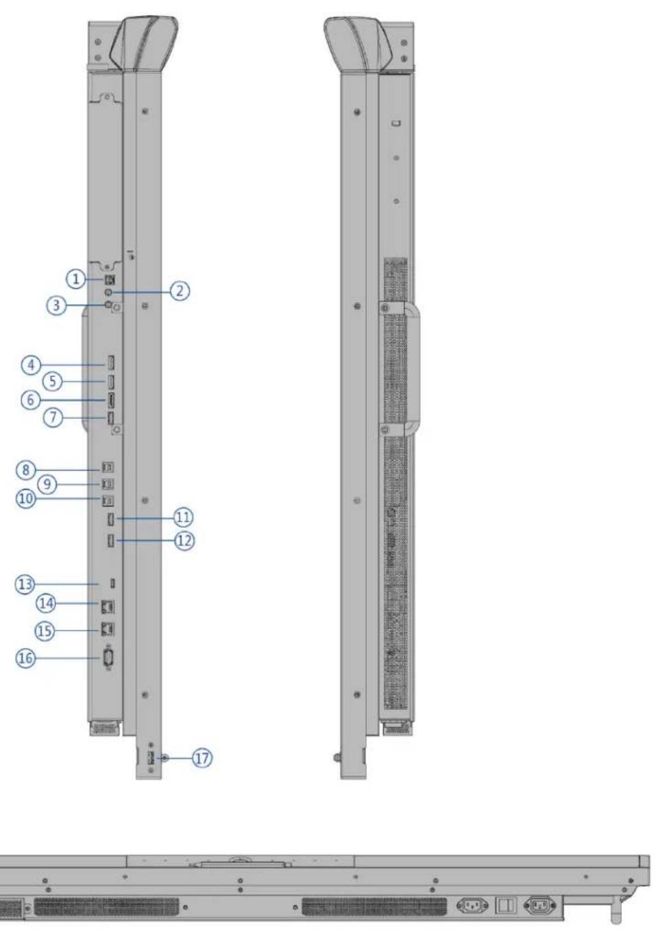 Avocor AVW-5555 - Input Panel - 1