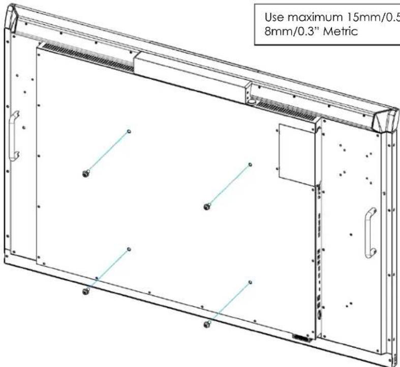 Avocor AVW-5555 - Appendix II: Installing using a Wall Mount - 1