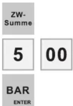 ZW- Summe 5 00 BAR ENTER
