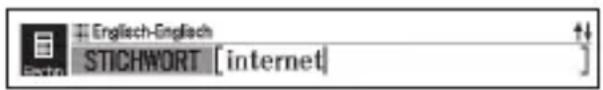 Englisch-Englisch STICHWORT [internet]