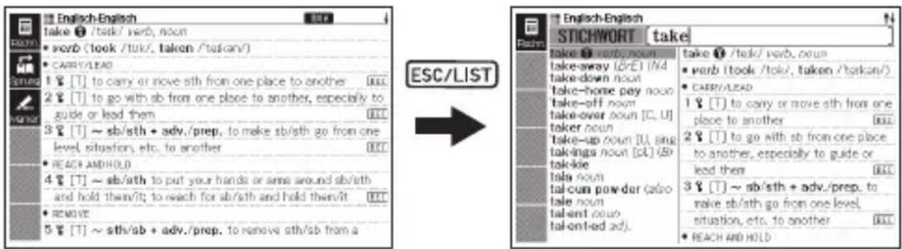 CASIO EW-G6600C - Betrachten einer Listenanzeige - 1