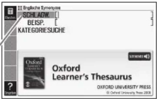 Englische Symenysse SCHLAGW. [] BEISP. [] KATEGORIESUCHE Oxford Learner's Thesaurus STIMME Oxford Learner's Thesaurus OXFORD UNIVERSITY PRESS © Oxford University Press 2008