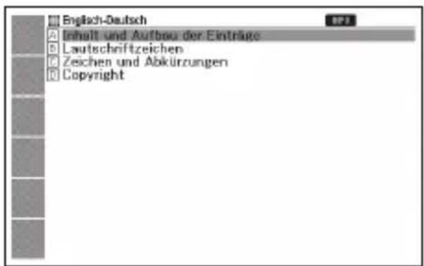 English-Deutsch Inhalt und Aufbau der Einträge Lautschriftzeichen Zeichen und Abkürzungen Copyright