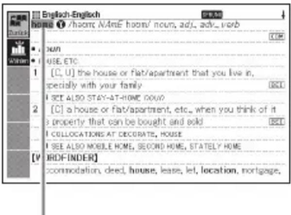 CASIO EW-G6600C - Nachschlagen eines innerhalb einer Definitions- oder Kommentaranzeige verwendeten Begriffs (Sprungsuche) - 1