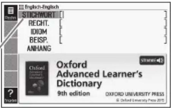 English-Englisch STICHWORT RECHT. IDIOM BEISP. ANHANG Oxford Advanced Learner's Dictionary 9th edition OXFORD UNIVERSITY PRESS © Oxford University Press 2015