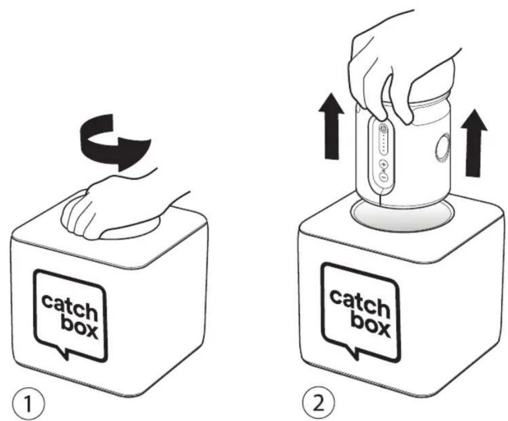 Catchbox Lite - Opening the Catchbox Microphone - 1