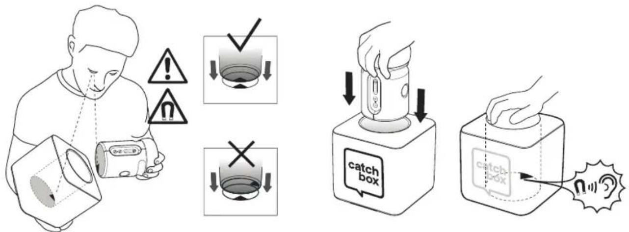 Catchbox Lite - Locking the Transmitter to the Cover - 1