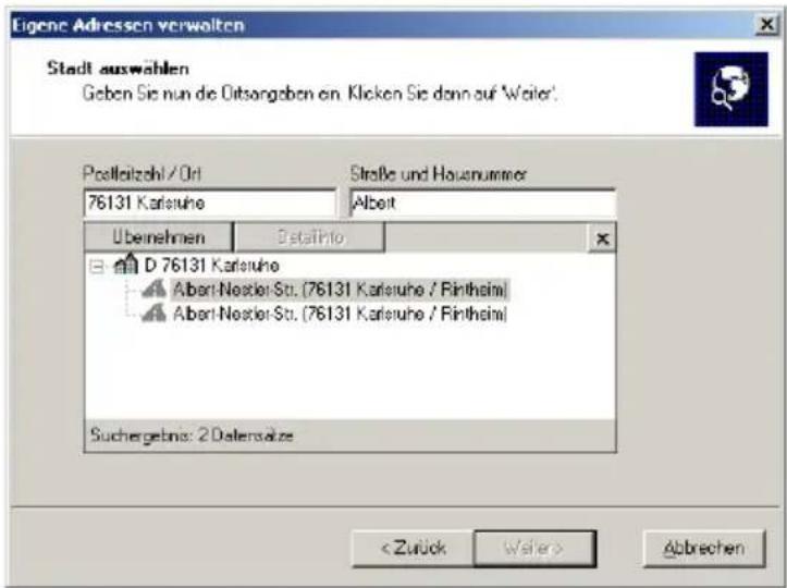 FALK N30 - Adressen neu erfassen oder ändern - 1