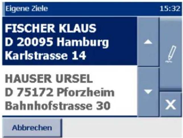 FALK N80 - Eigene Ziele bearbeiten - 1