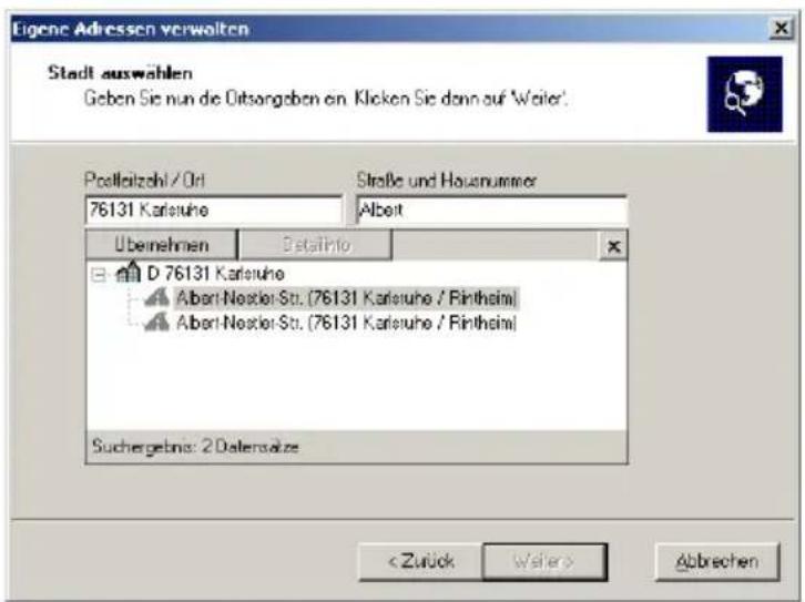 FALK N80 - Adressen neu erfassen oder ändern - 1