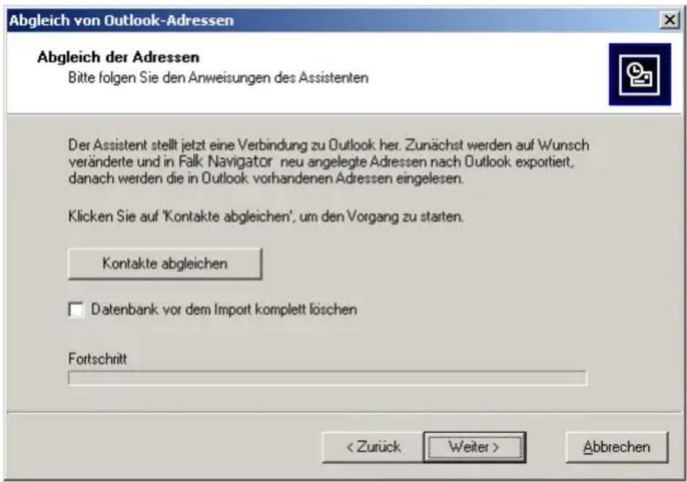 FALK N200 - Adressen mit Outlook abgleichen - 1