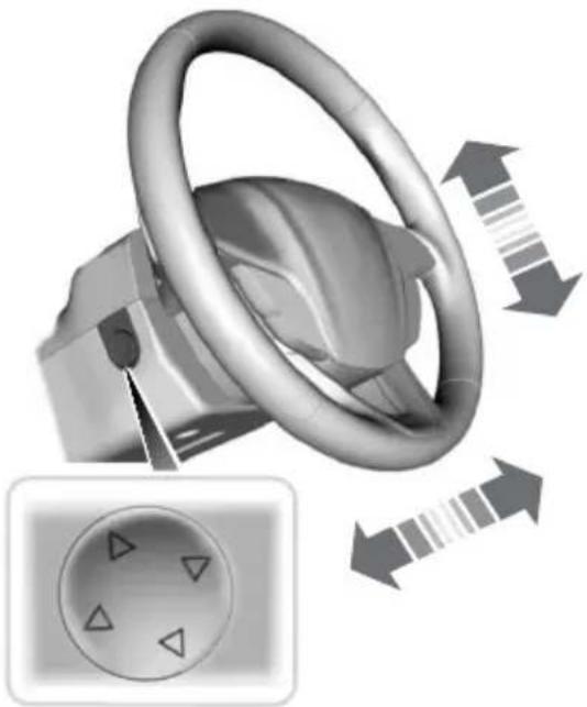 FORD F-250 Super Duty (2021) - ADJUSTING THE STEERING WHEEL - VEHICLES WITH: POWER ADJUSTABLE STEERING COLUMN - 2