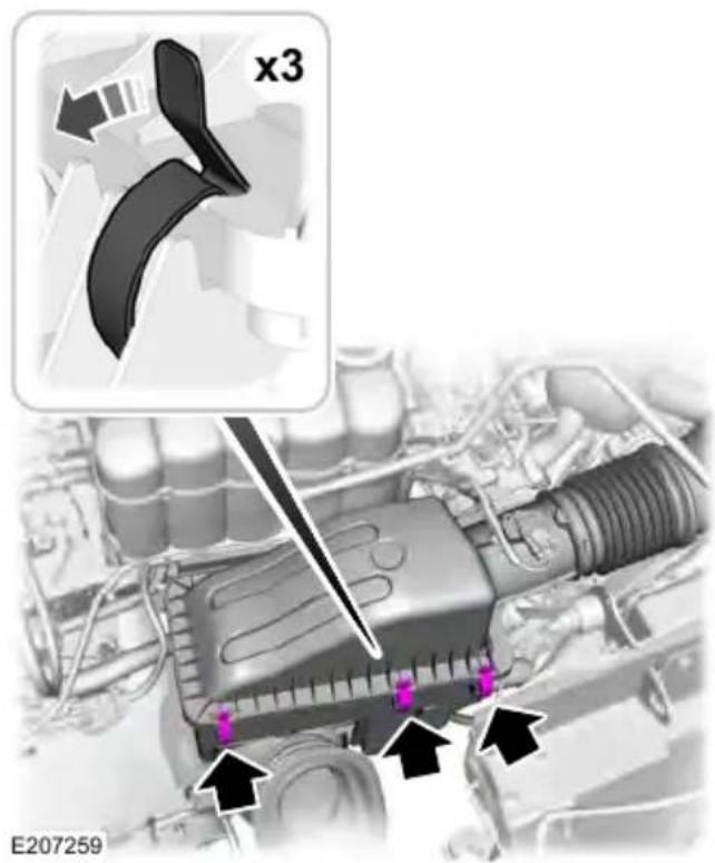 FORD F-250 Super Duty (2021) - CHANGING THE ENGINE AIR FILTER - 7.3L - 5