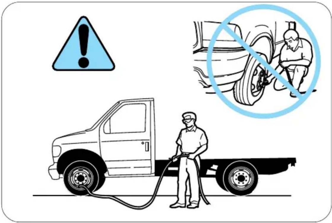 FORD F-250 Super Duty (2021) - WARNING: An inflated tire - 1
