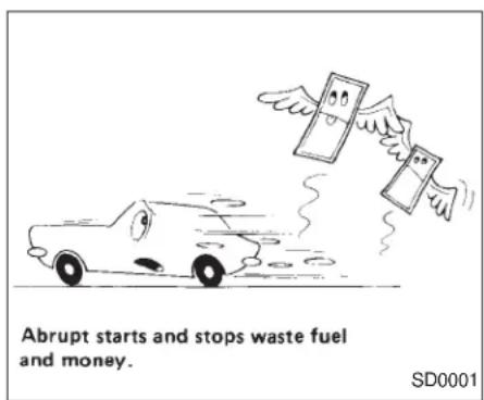 Abrupt starts and stops waste fuel and money. SD0001