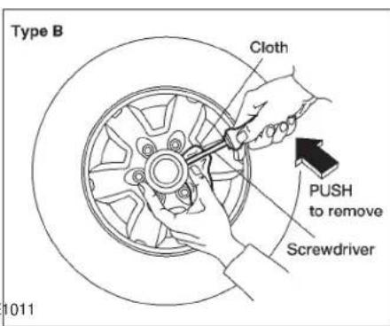 Type B Cloth PUSH to remove Screwdriver 1011