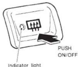 Indicator light PUSH ON/OFF