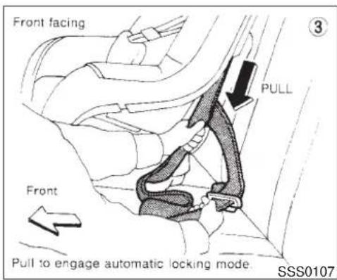 Front facing PULL Front Pull to engage automatic locking mode. SSS0107
