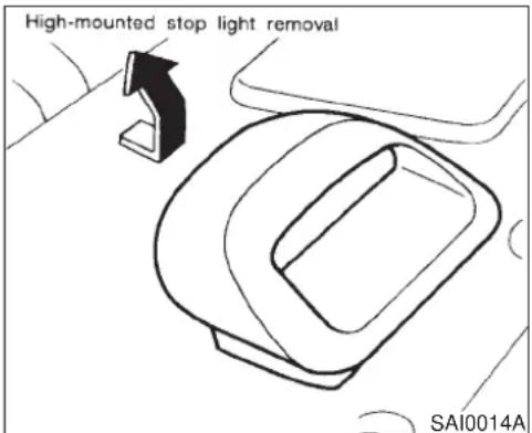 High-mounted stop light removal SAI0014A