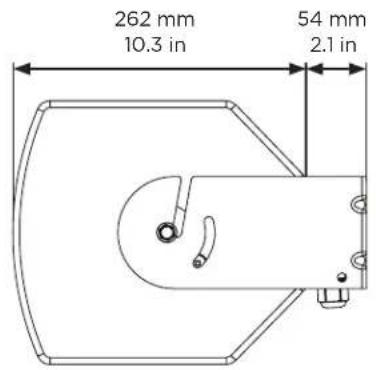 262 mm 10.3 in 54 mm 2.1 in