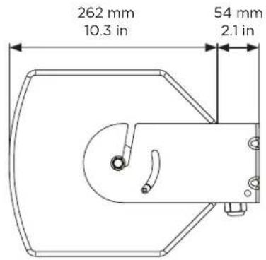 262 mm 10.3 in 54 mm 2.1 in