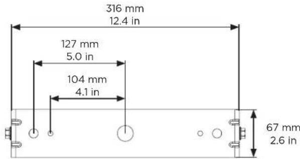 316 mm 12.4 in 127 mm 5.0 in 104 mm 4.1 in 67 mm 2.6 in