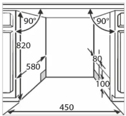 90° 820 580 450 90° 80 100
