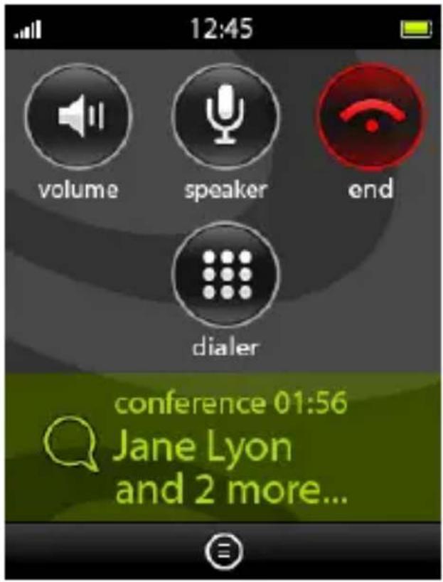 Modu T - Tap options Ⓔ, and then tap conference. - 1