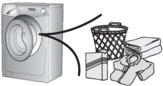 CANDY GC 1282D3-UK - Putting detergent in machine - 1