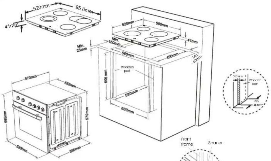 CANDY FUS 100-40 W - OVEN and HOB INSTALLATION - 1