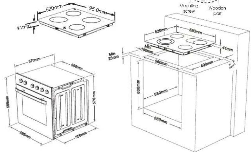 CANDY FUS 100-40 W - OVEN and HOB INSTALLATION - 2