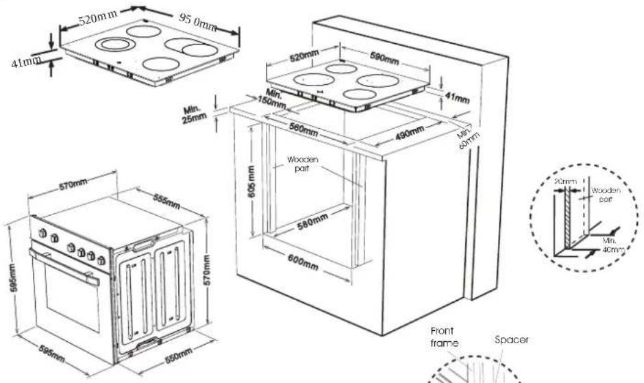 CANDY FUNP 611X - OVEN and HOB INSTALLATION - 1