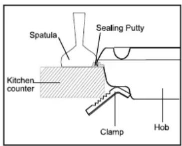 CANDY FCO 105/1 X - Fixing the solid hotplate hob - 2