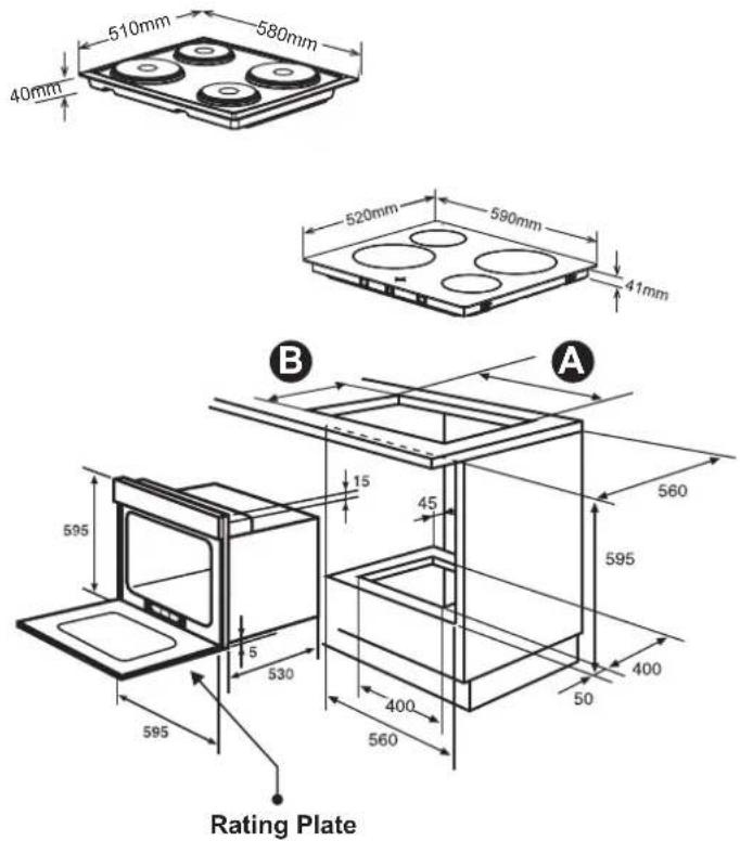 CANDY FCO 105/1 X - OVEN and HOB INSTALLATION - 1