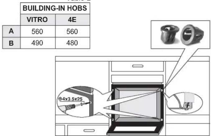 CANDY FCO 105/1 X - OVEN and HOB INSTALLATION - 2