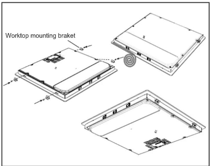 CANDY FCO 105/1 X - Fixing the vitroceramic hob - 1