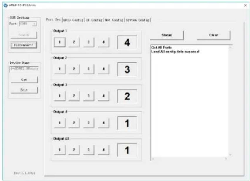 SY Electronics SY-MS44-18G - RS232 Control Software - 2