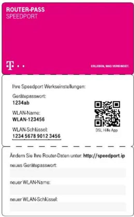 T-Mobile Speedport Smart 3 - Router-Pass - 1
