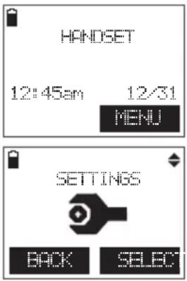 AT&T TL88102 - Handset settings - 1