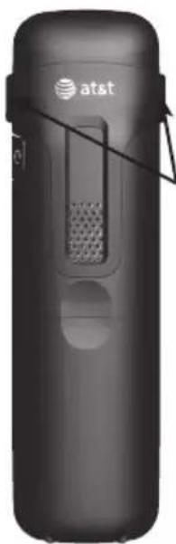 AT&T TL88102 - To attach the belt clip: - 1