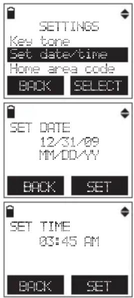 AT&T TL88102 - Set date/time - 2