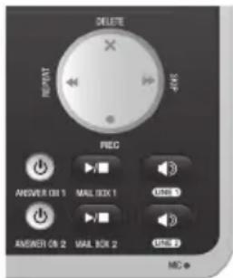 AT&T TL88102 - Options during playback: - 1