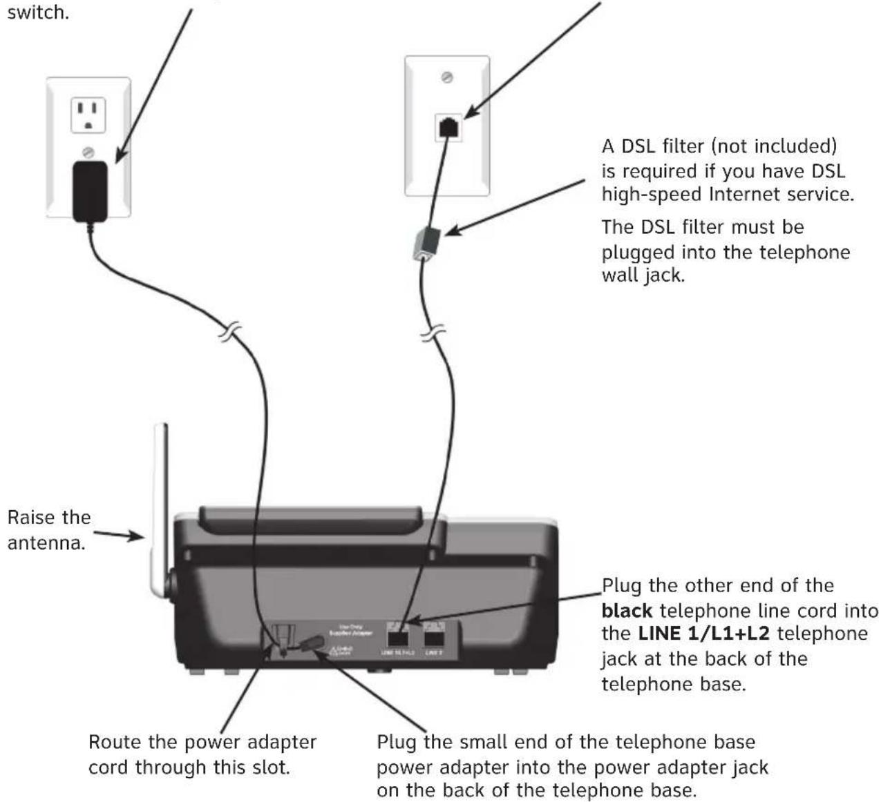 AT&T TL88102 - Option 1: Installation with 2-line jack - 1