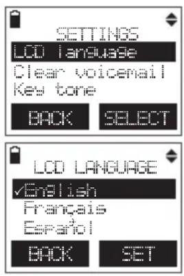AT&T TL88102 - LCD language - 1