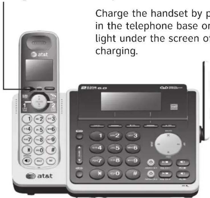 AT&T TL88102 - Battery installation and charging - 1