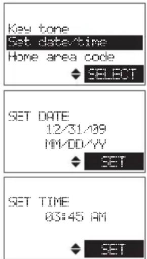 AT&T TL88102 - Set date/time - 2